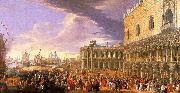 Luca Carlevaris Entry of the Earl of Manchester into the Doge's Palace Sweden oil painting artist